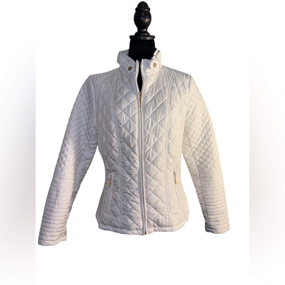 Weatherproof Quilted Jacket with Side Stretch- White Size Medium - Picture 2 of 10